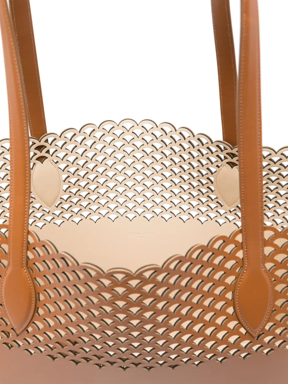 Sergio Rossi Leren shopper Bruin
