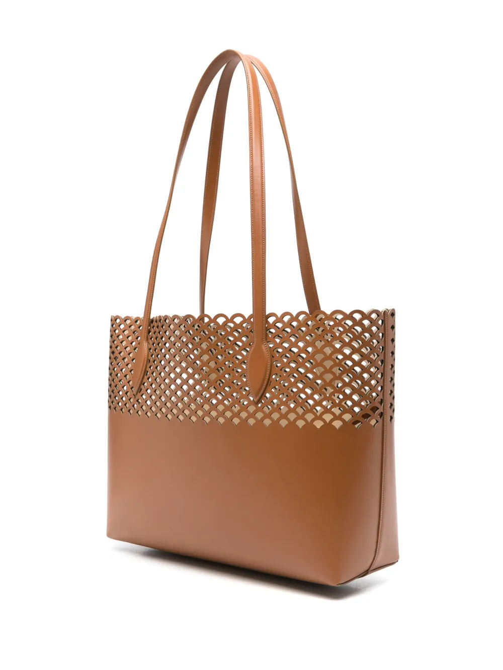 Sergio Rossi Leren shopper Bruin