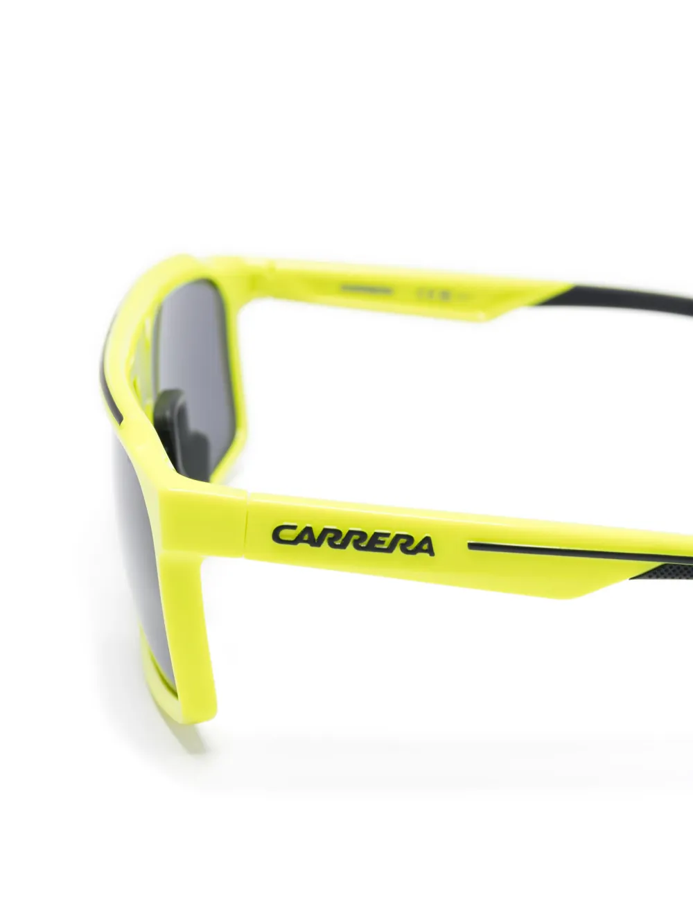 Carrera Zonnebril met rechthoekig montuur Geel