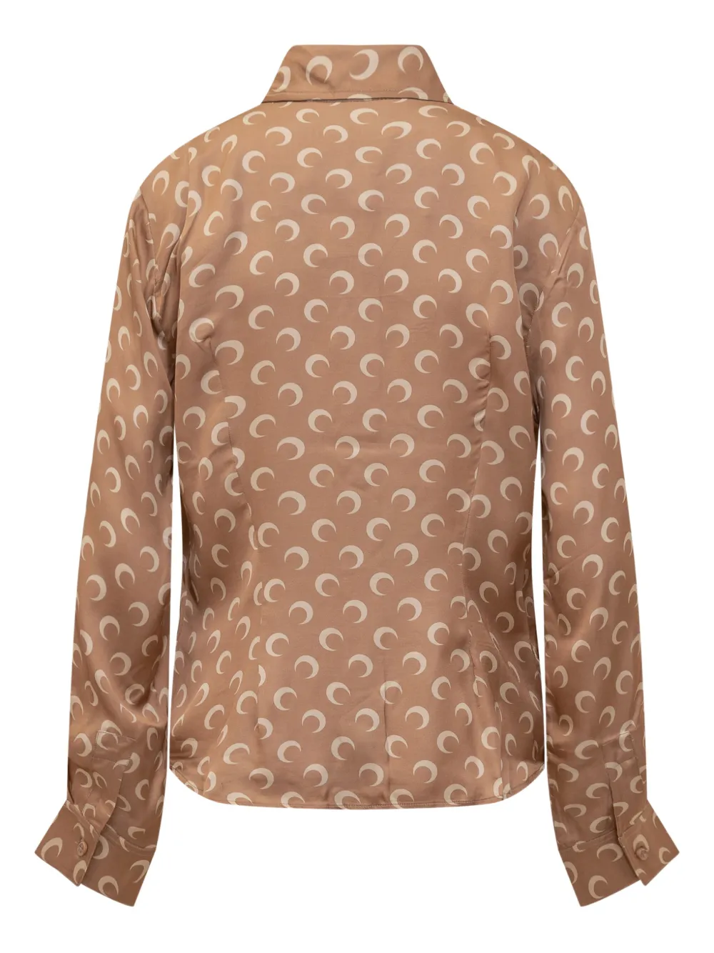 Marine Serre Moon satijnen blouse - Bruin