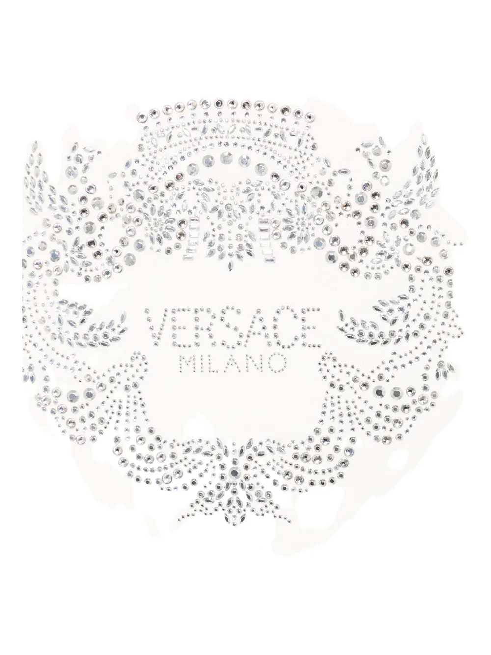 Versace Kids T-shirt verfraaid met kristallen Wit