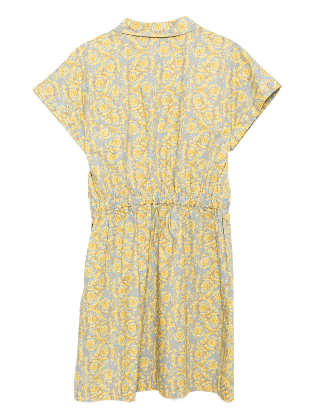 Versace Kids graphic-print dress Blauw