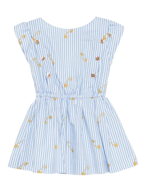 Versace Kids vestido de algodón con rayas estampadas