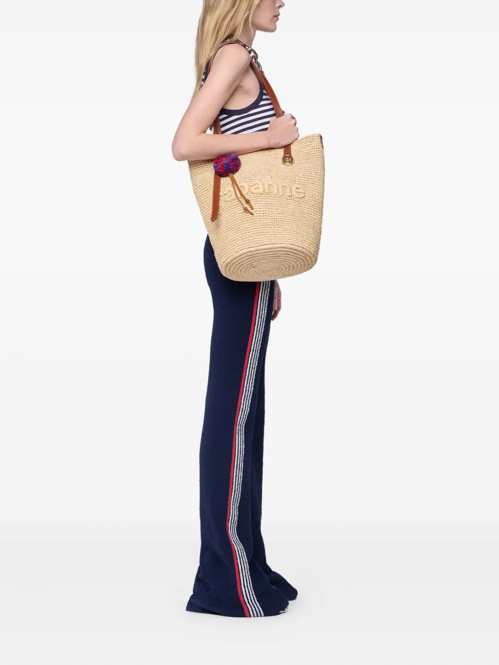 Rabanne Geweven shopper Beige