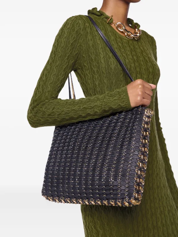 Rabanne Iconic 1969 Reversible Tote Flip Bag in Black