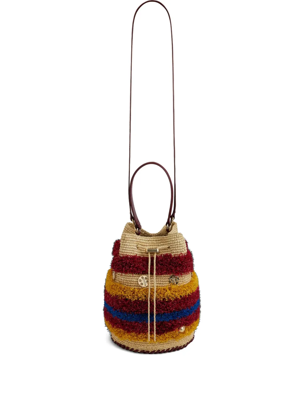 Rabanne woven striped bucket bag | Neutrals | Image 1