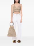 Rabanne beaded crochet tote bag - Gold