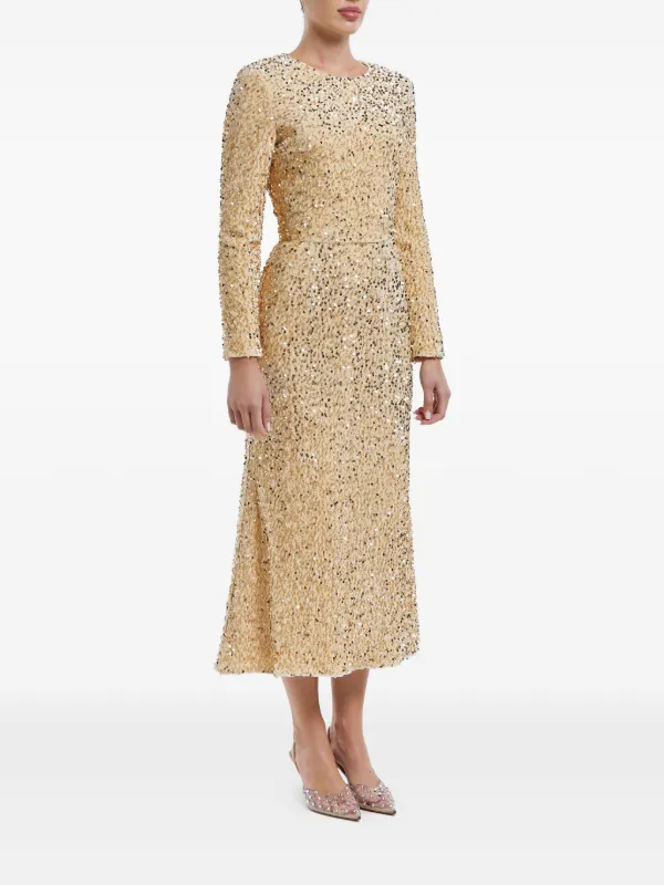 slim fit dress slacks Caramel Velvet Midi Dress M main image 1