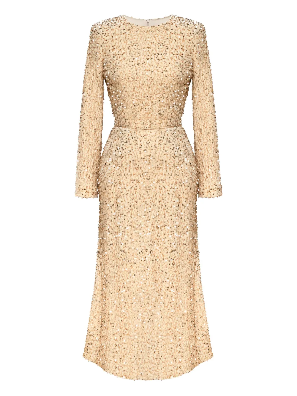 POST MERIDIEM sequin-embellished velvet midi dress | Neutrals | Image 1