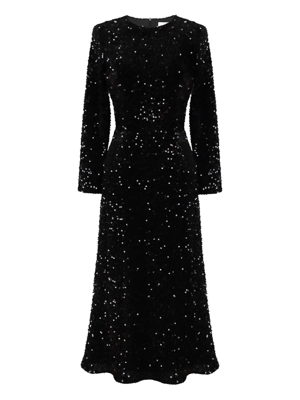 POST MERIDIEM sequin-embellished velvet midi dress | Black | Image 1