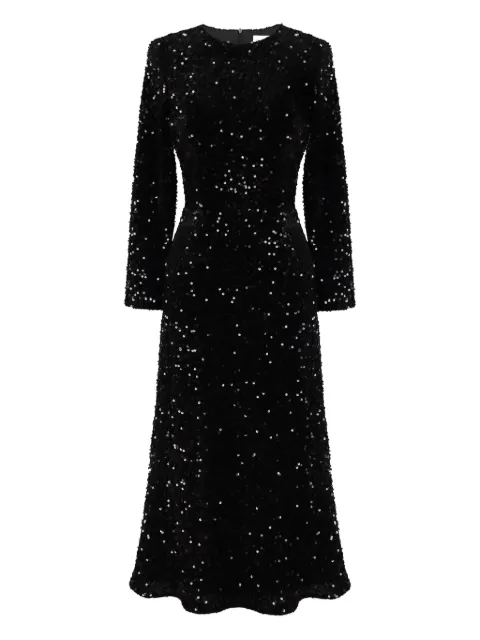 POST MERIDIEM sequin-embellished velvet midi dress