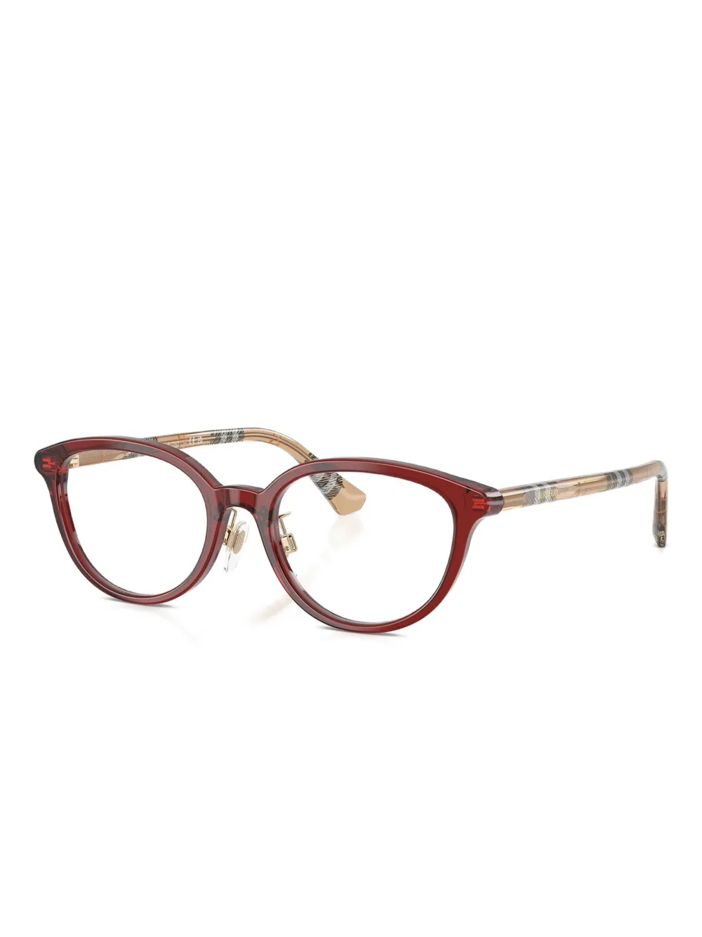 Burberry Eyewear Bril met rond montuur Rood