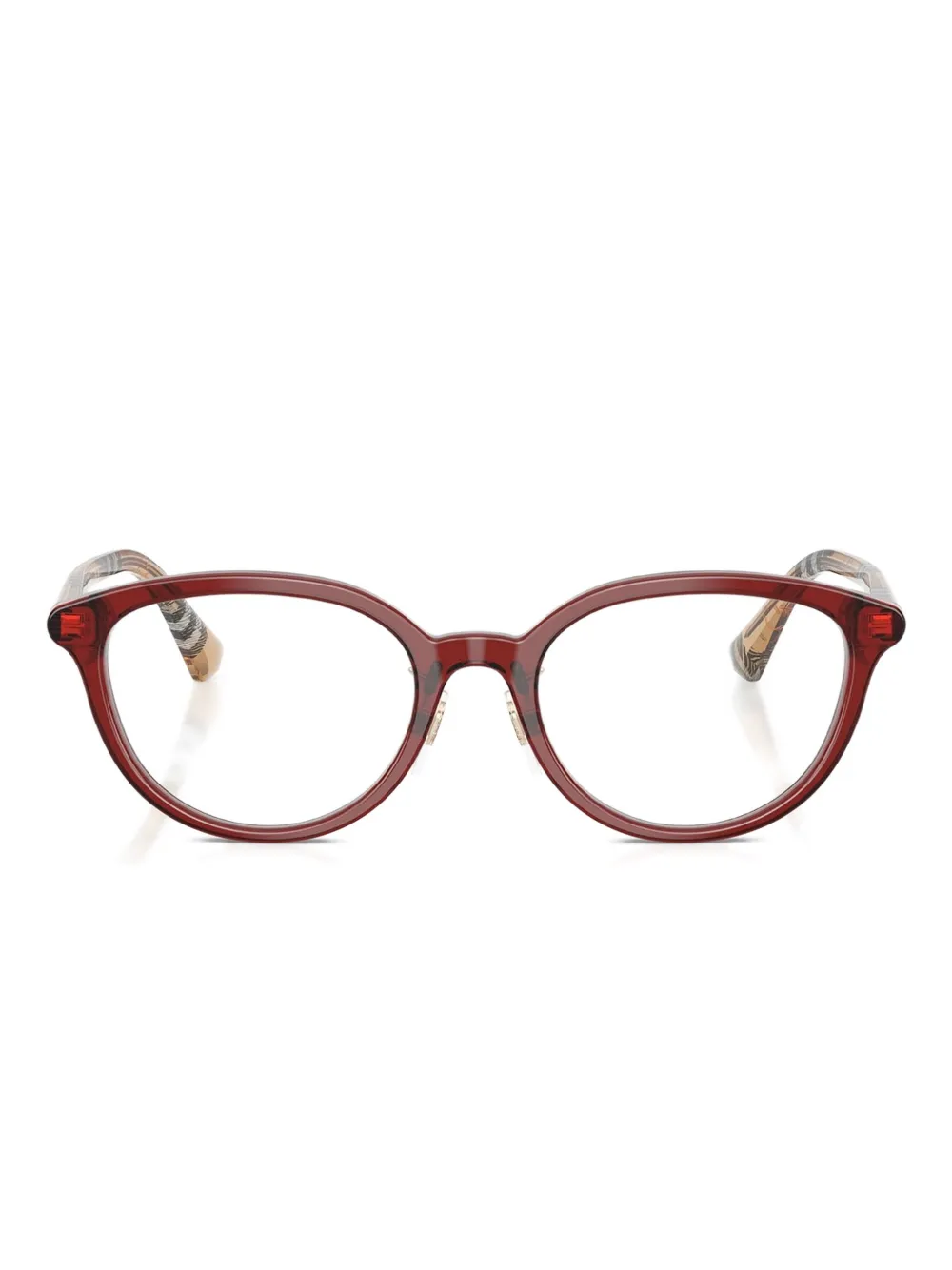 Burberry Eyewear Occhiali tondi - Rosso