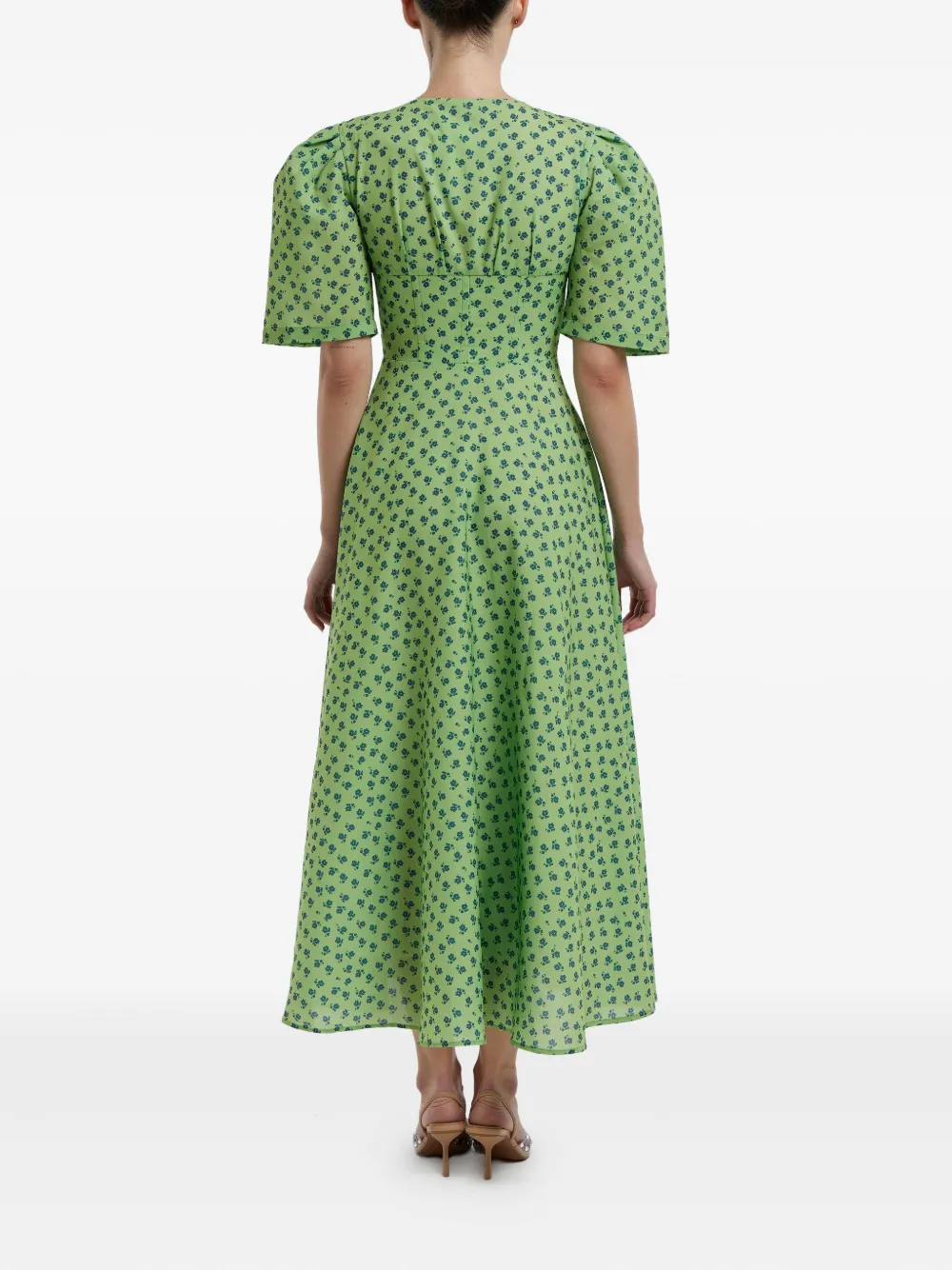 POST MERIDIEM BUTTON-DOWN MIDI DRESS