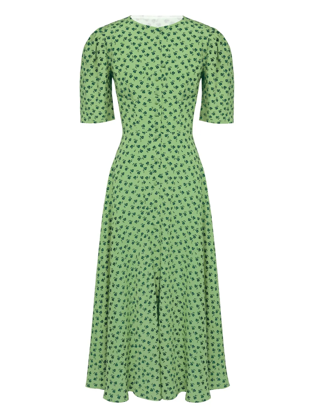 POST MERIDIEM button-down midi dress | Green | Image 1