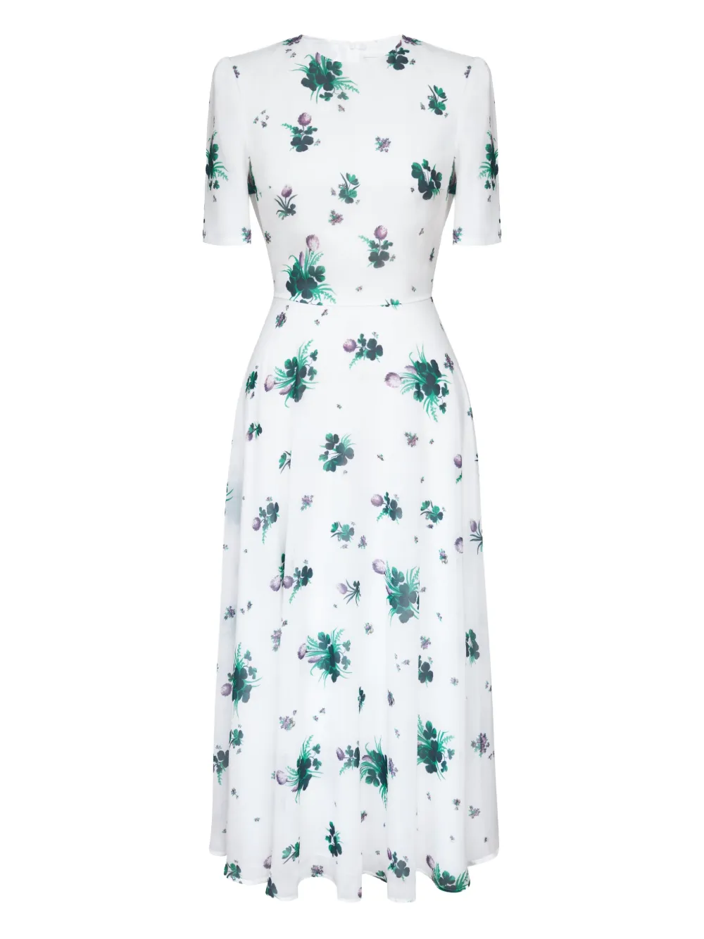 POST MERIDIEM robe mi-longue à fleurs | blanc | Image 1