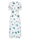 POST MERIDIEM floral-print midi dress - White