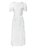 POST MERIDIEM ruffle-detail midi dress - White