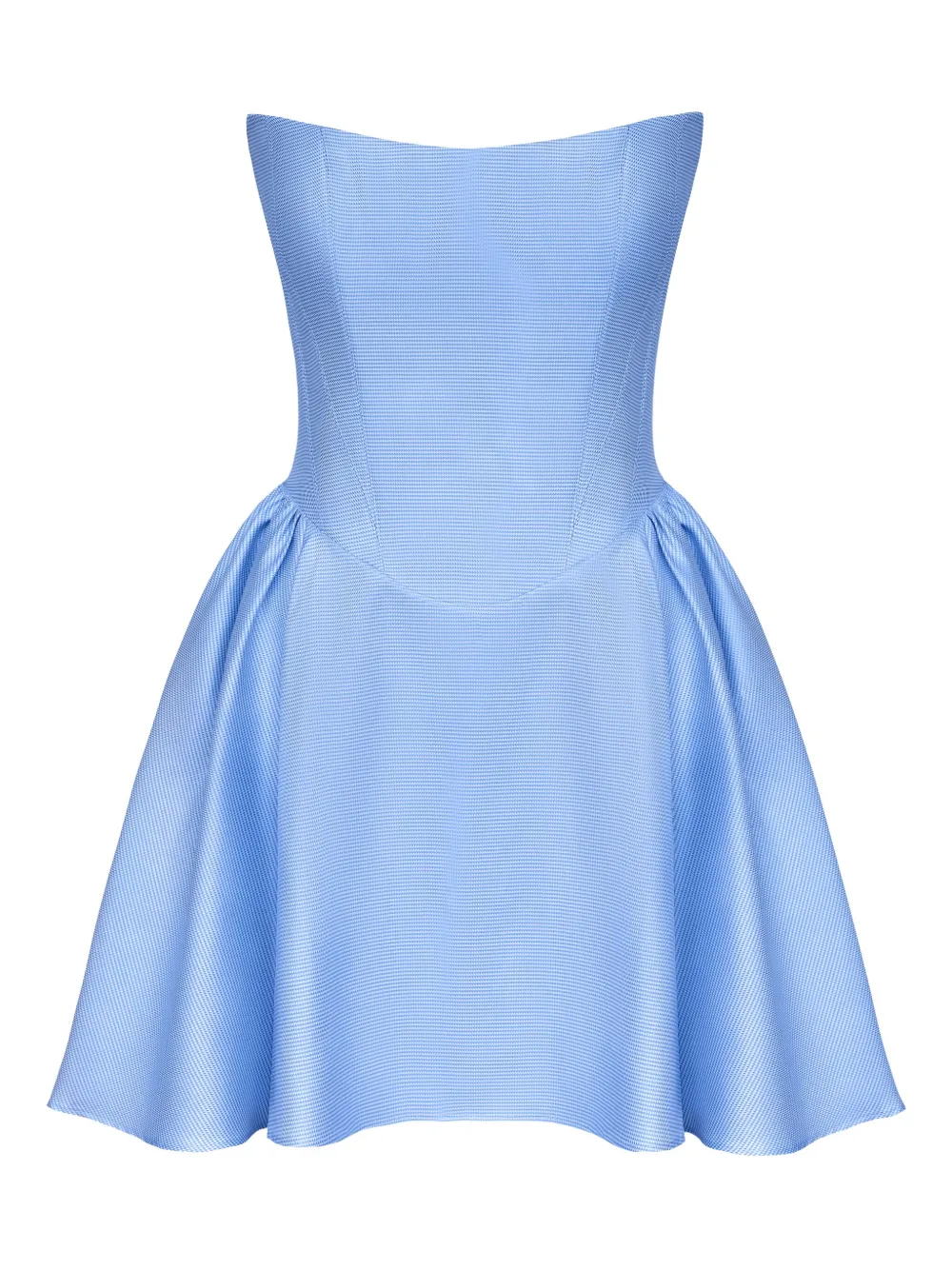 POST MERIDIEM Tuck corset mini dress | Blue | Image 1