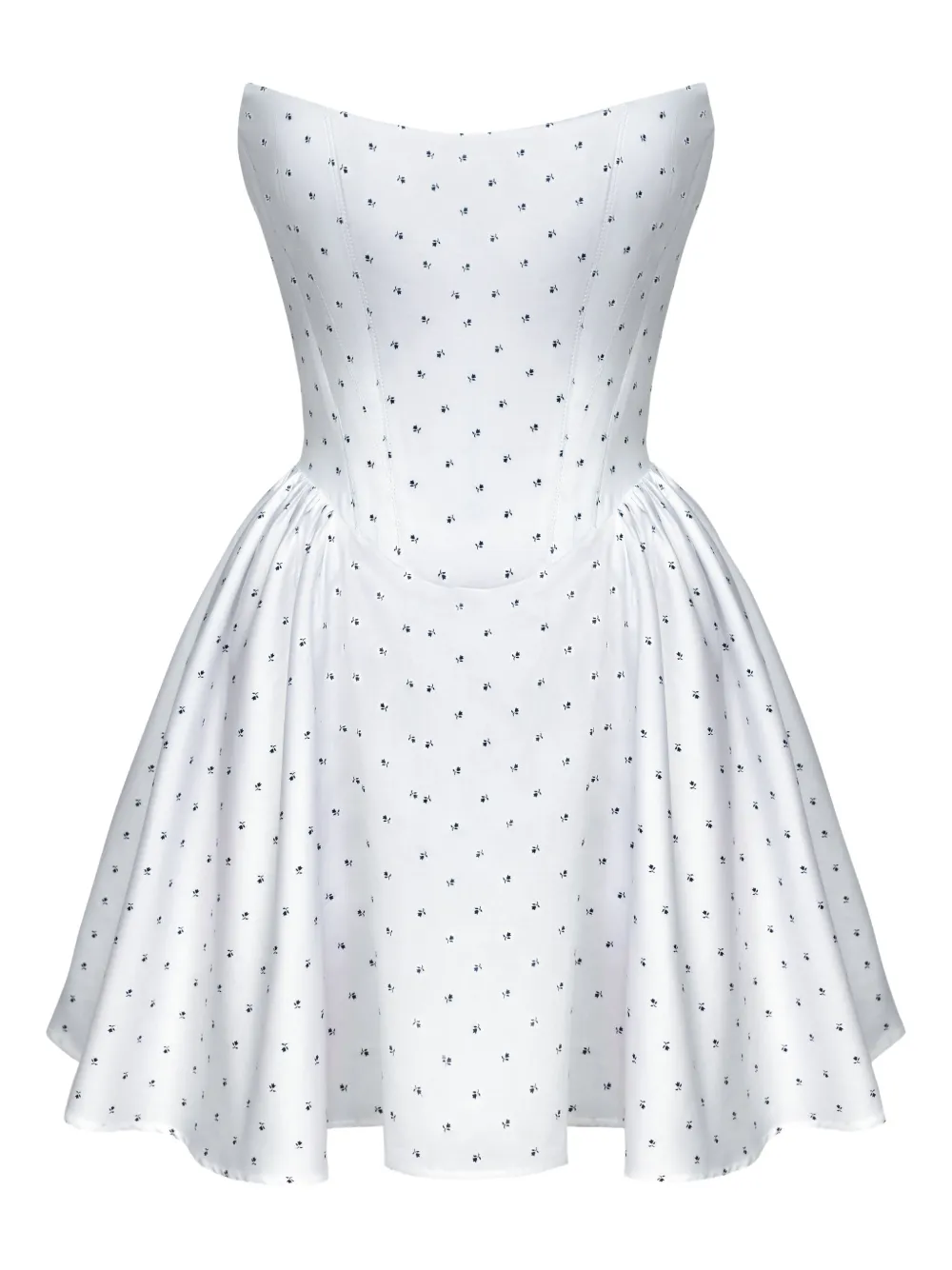 POST MERIDIEM Tuck corset mini dress | White | Image 1