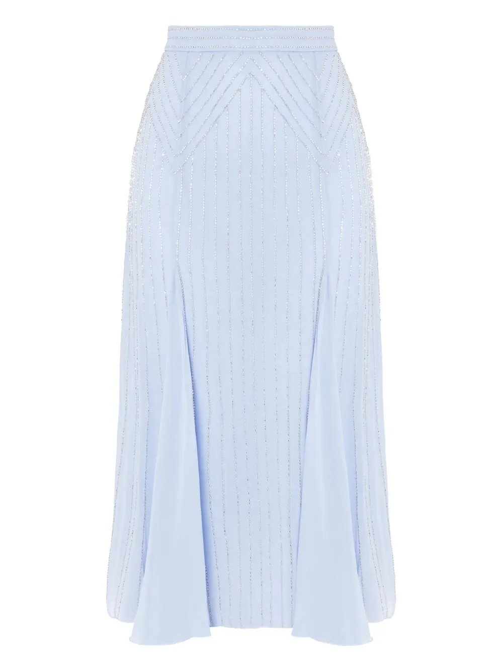 beaded pleated midi skirt