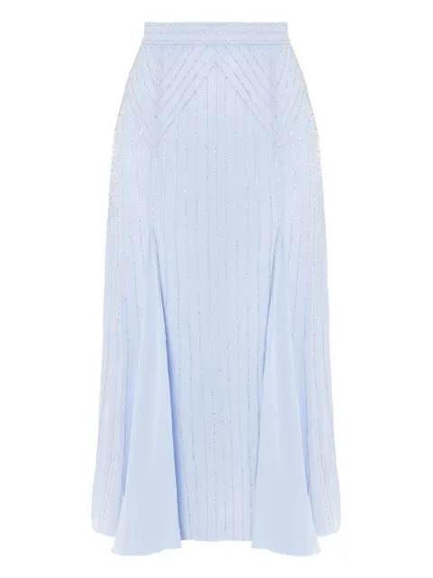 Temperley London beaded pleated midi skirt