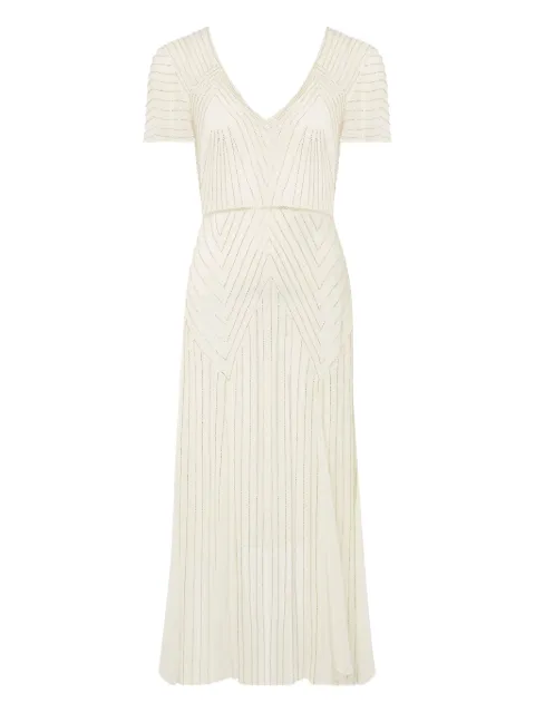 Temperley London beaded v-neck maxi dress