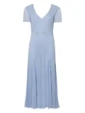Temperley London beaded v-neck midi dress - Blue
