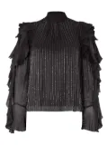 Temperley London ruffled cold-shoulder top - Black