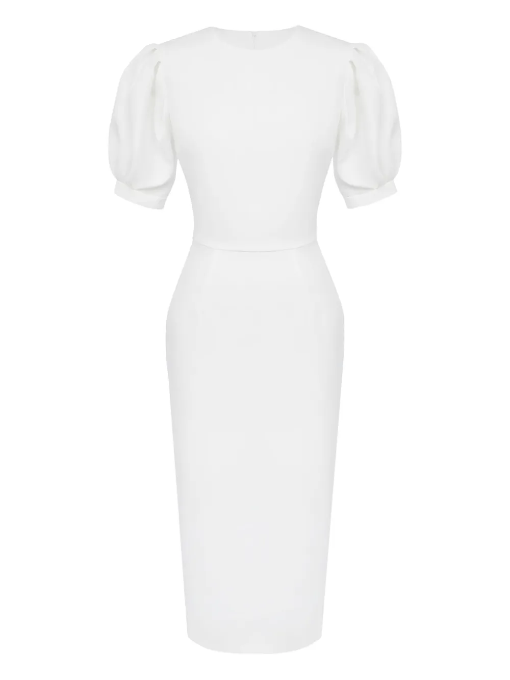 POST MERIDIEM voluminous-sleeve midi dress | White | Image 1