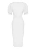 POST MERIDIEM voluminous-sleeve midi dress - White