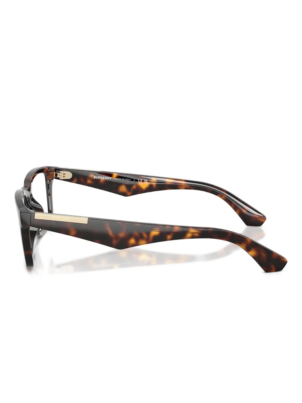 Burberry Eyewear Bril met rechthoekig montuur en schildpadschild design Bruin