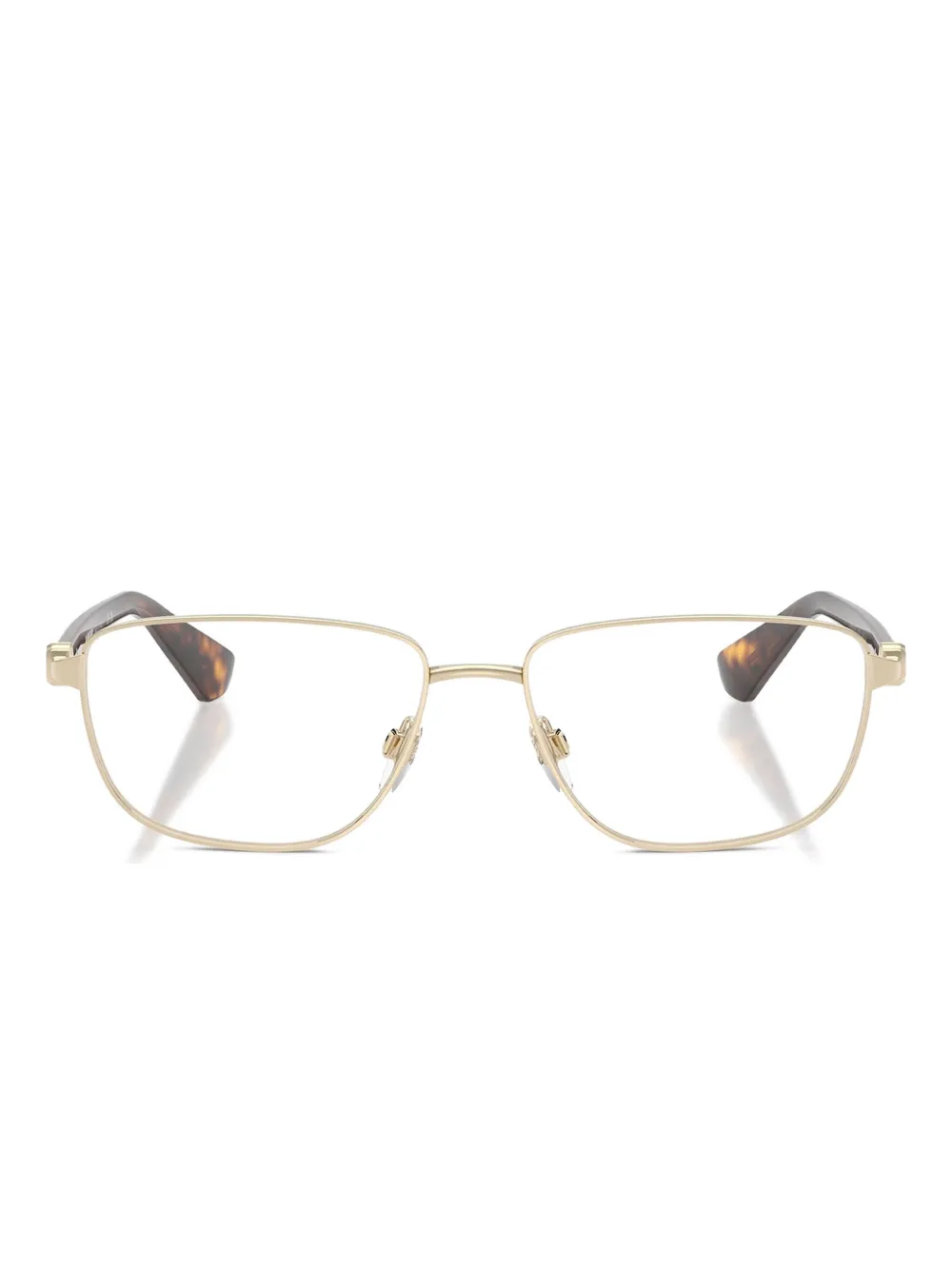 Burberry Eyewear lentes con armazón rectangular estilo carey | dorado | Image 1