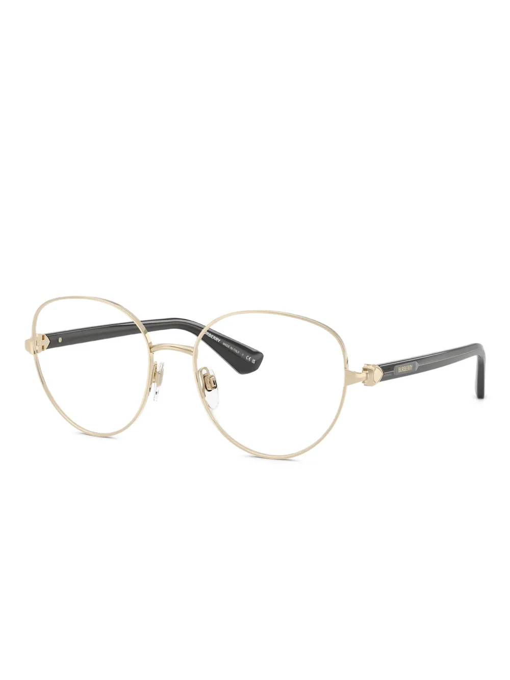 Burberry Eyewear Bril met rond montuur Goud