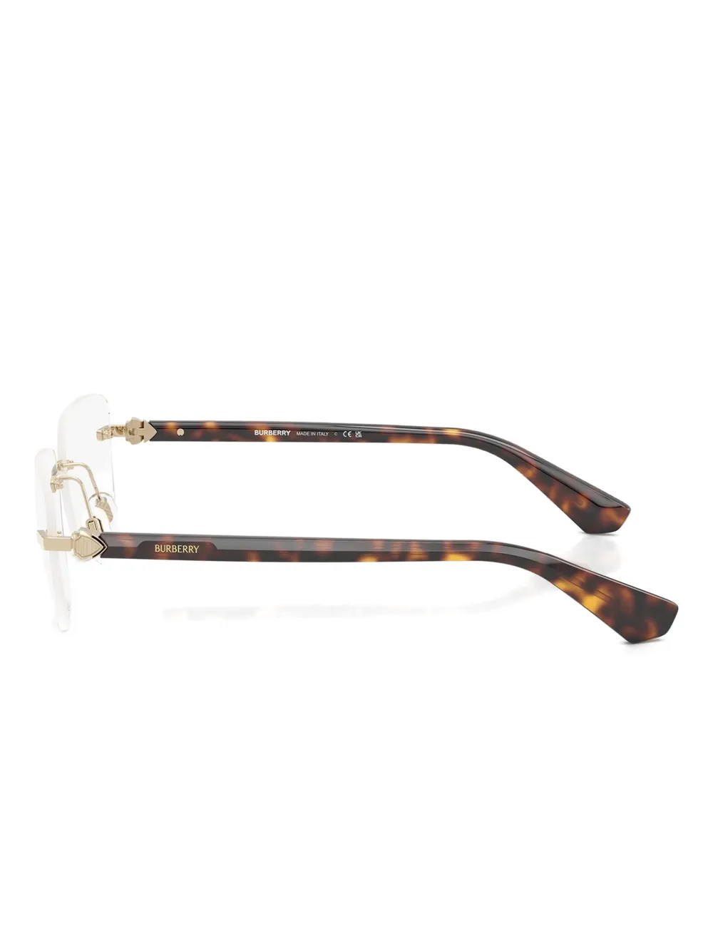 Burberry Eyewear Bril met randloos montuur en gouden detail