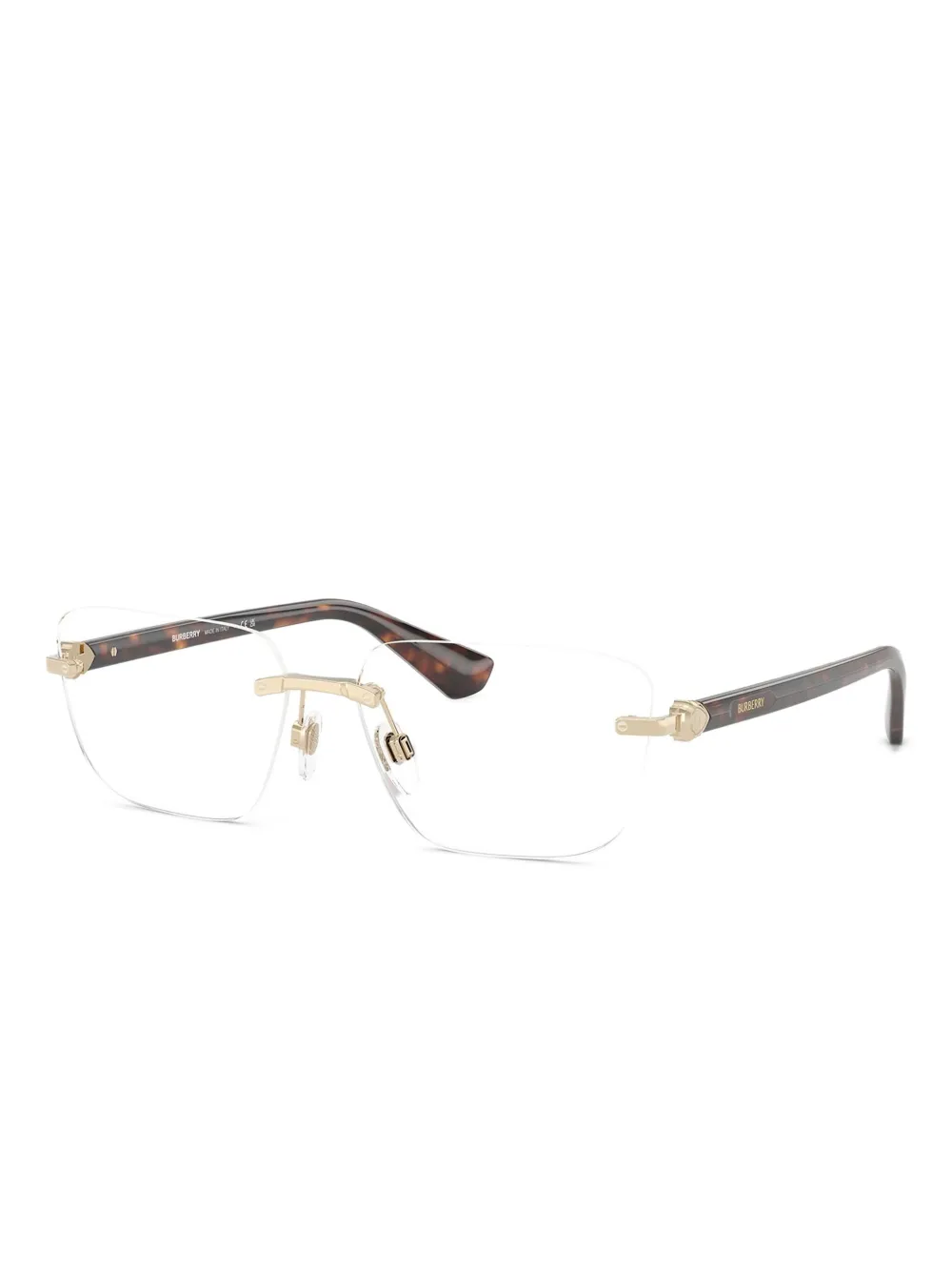 Burberry Eyewear Bril met randloos montuur en gouden detail