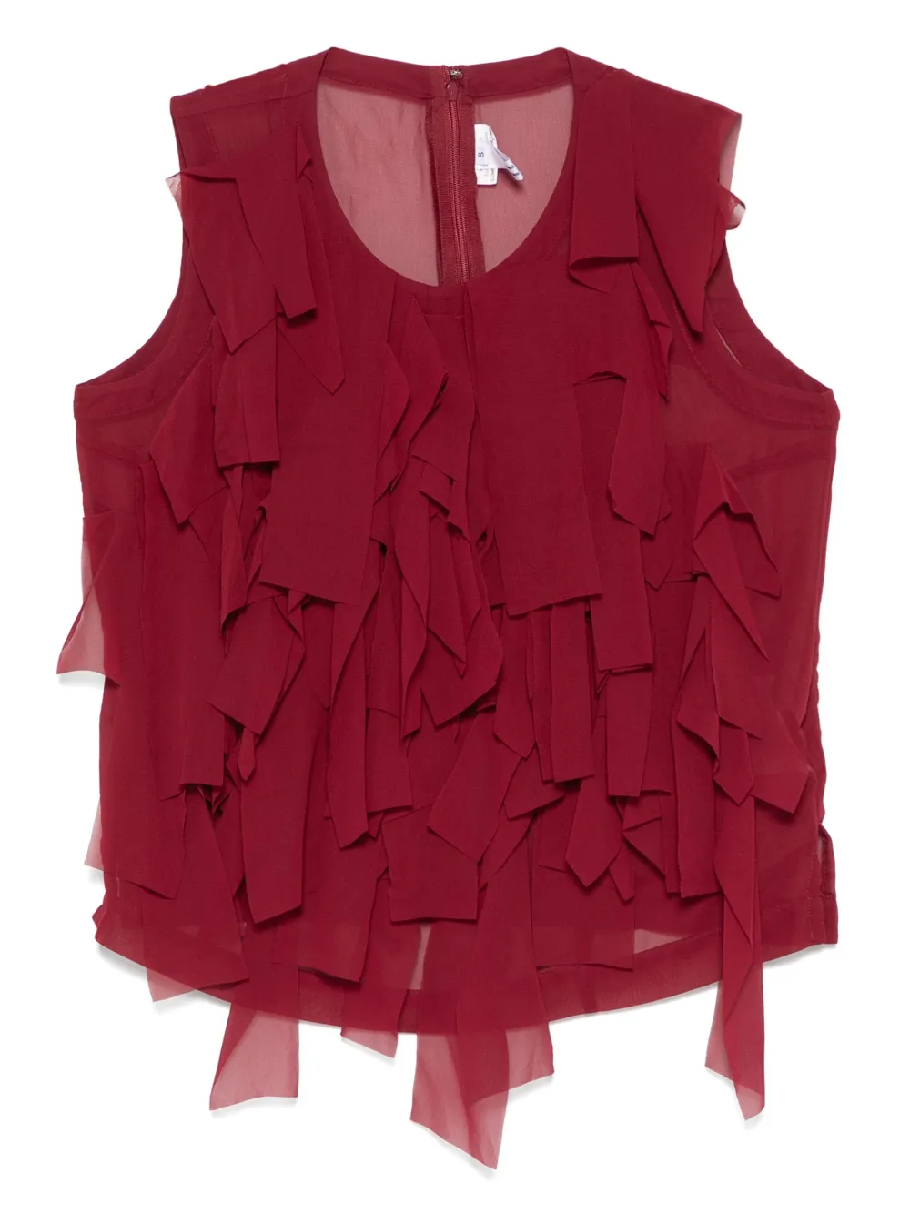 Comme Des Garçons Comme Des Garçons Top met ruches Rood