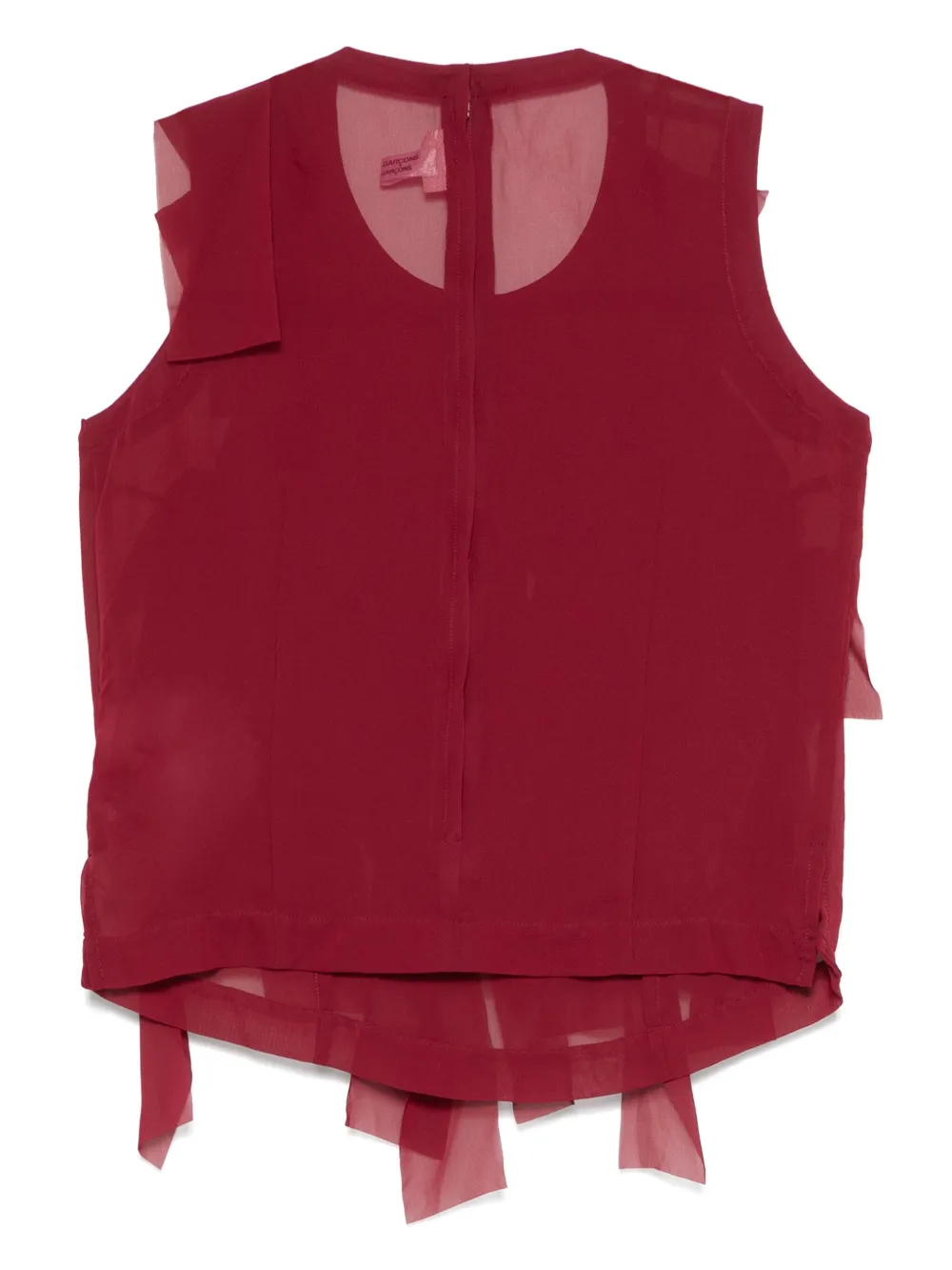 Comme Des Garçons Comme Des Garçons Top met ruches Rood