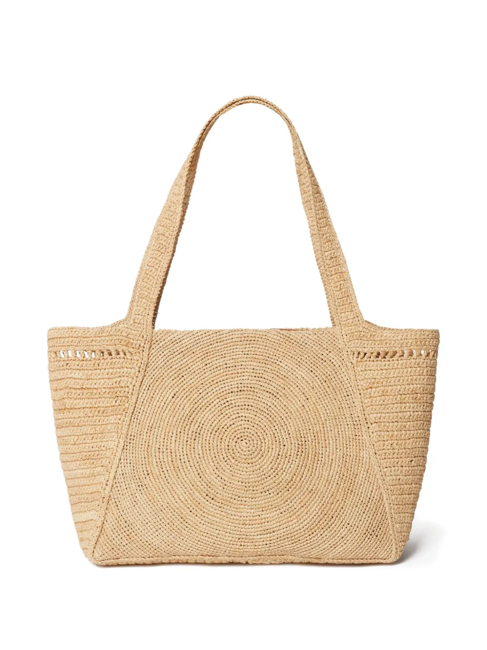 Stella McCartney Shopper met geborduurd logo Beige
