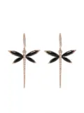 Anapsara 18K rose gold Small Dragonfly diamond earring - Pink