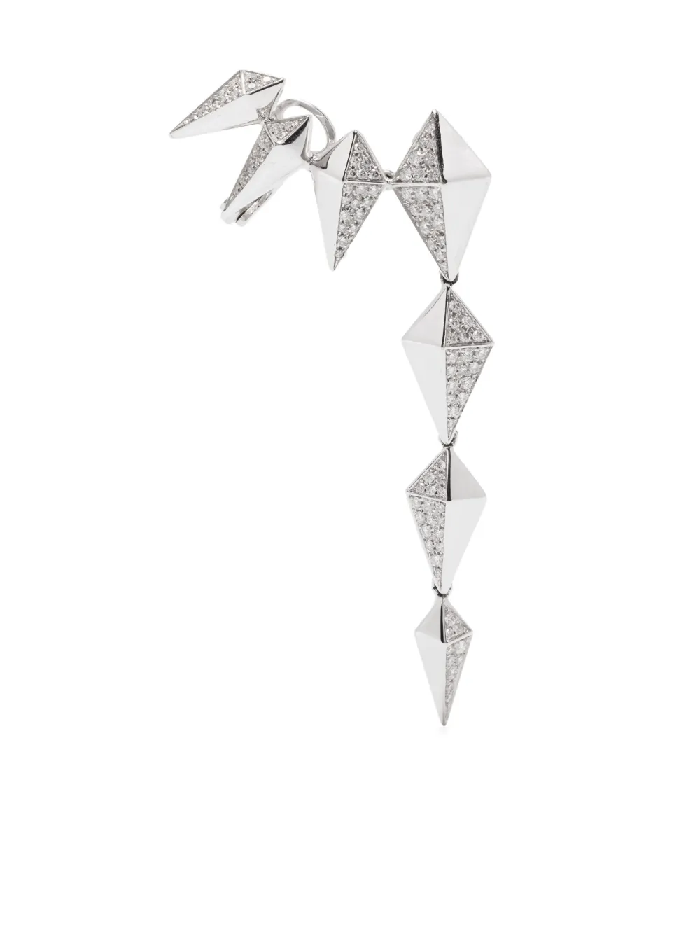 Anapsara ダイヤモンド シングルピアス 18Kホワイトゴールド - シルバートーン Anapsara ダイヤモンド シングルピアス 18Kホワイトゴールド - シルバートーン