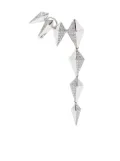 Anapsara 18K white gold geometric diamond single earring - Silver