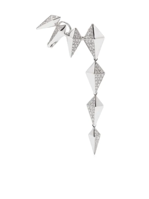 Anapsara 18K white gold geometric diamond single earring