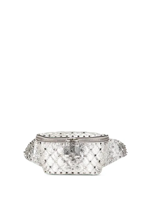 Valentino Garavani Pre-Owned 2000-2017 Metallic Craquele Nappa Rockstud Spike belt bag