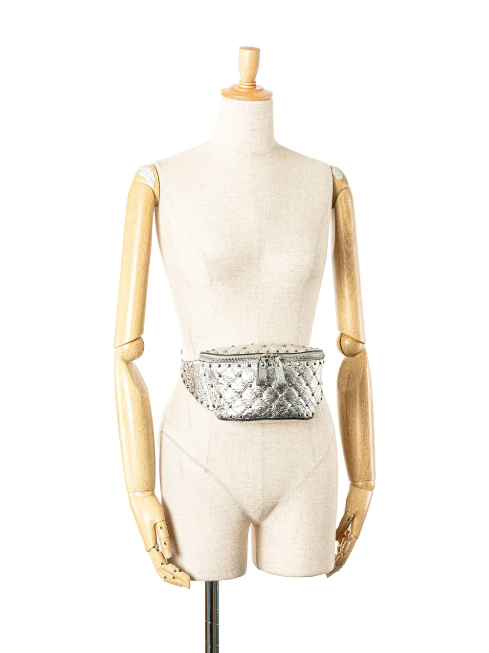 Valentino Garavani Pre-Owned 2000-2017 Metallic Craquele Nappa Rockstud Spike belt bag | Pre-Owned | Image 2