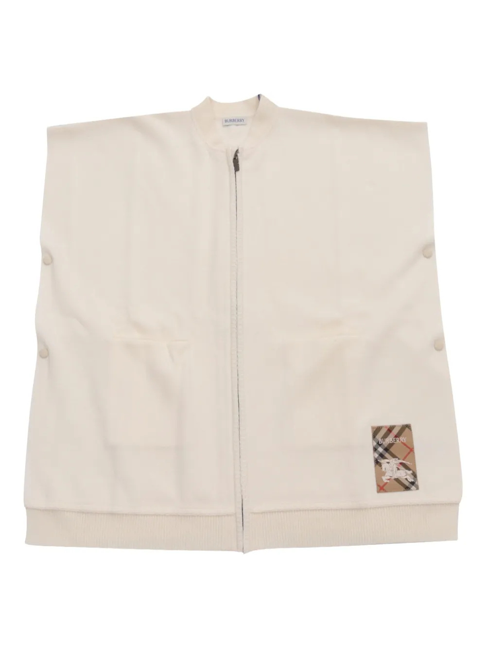 Burberry Kids Mouwloze top met rits Wit