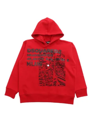 Off-White Kids ロゴ パーカー | レッド | FARFETCH JP