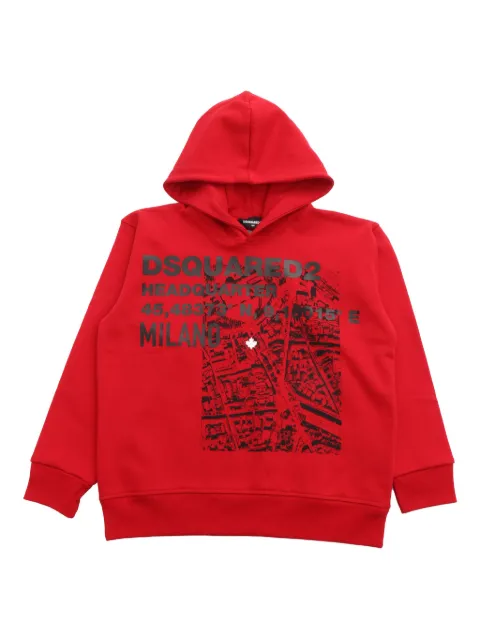 DSQUARED2 graphic-print cotton hoodie