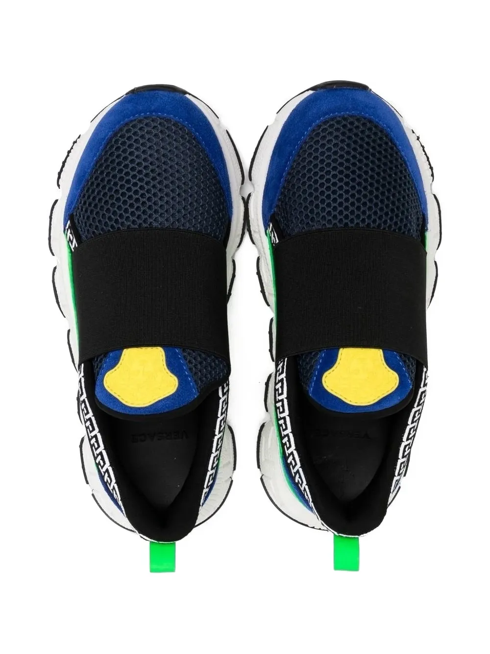 Versace Kids Sneakers met colourblocking Zwart