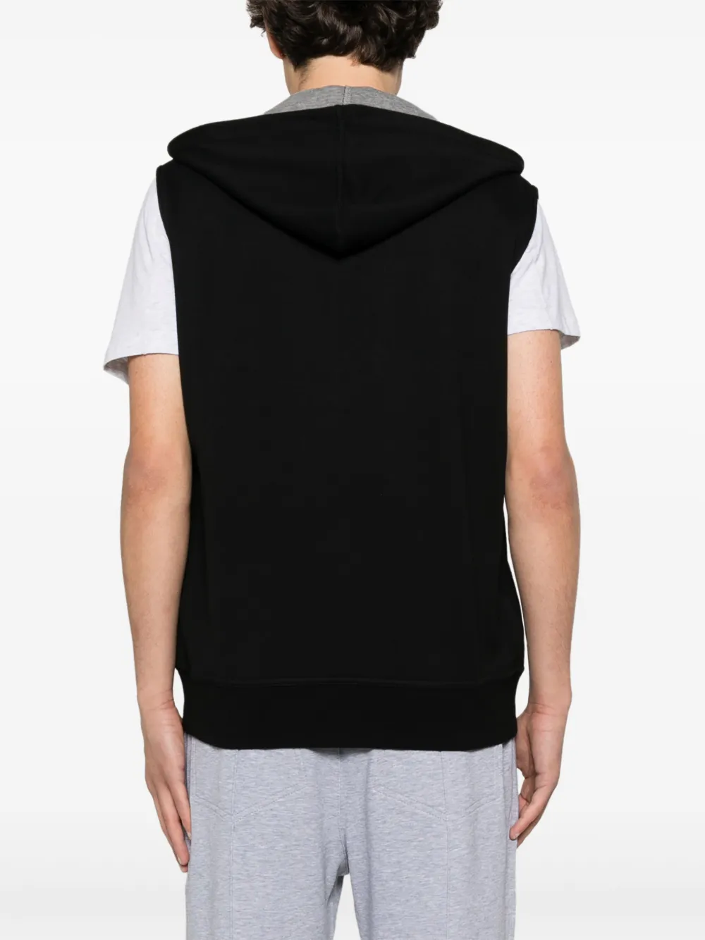 Brunello Cucinelli Mouwloze hoodie met rits Zwart